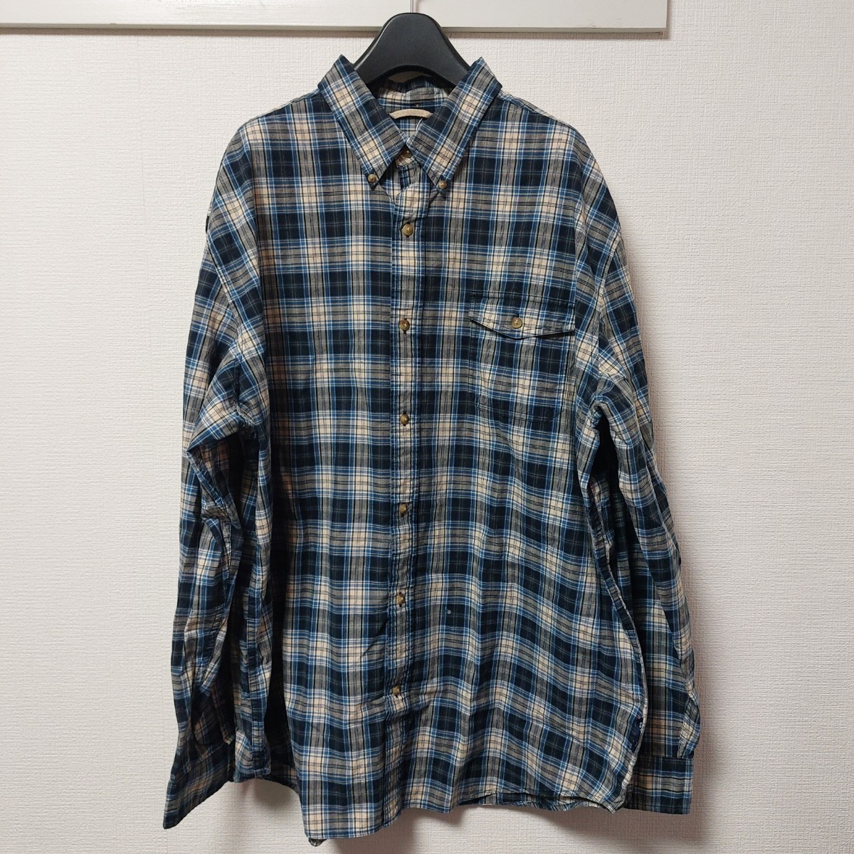 CHAPS チャップス BDシャツ ボタンシャツ チェック ネイビー チェック XXL コットン 05K1101mel拍卖