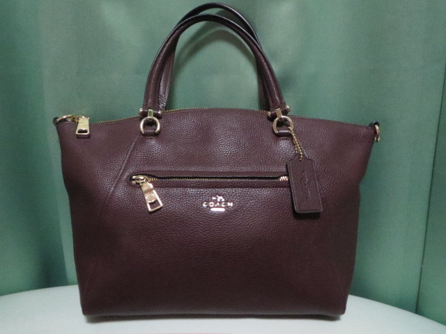 送料無料 超特価 コーチ オフィシャルプレーリーサッチェルポリッシュペブルレザー F1781-58874 レザー ハンドバッグ 正規品 美品拍卖