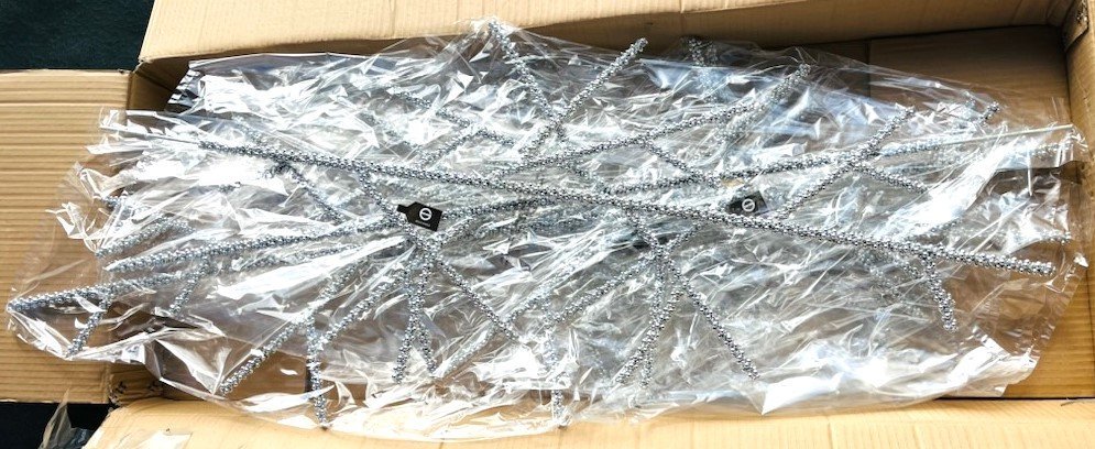 ★95273 クリスマス シルバーボール ツリー 6本セット GoldEagle CS11901N SI W40xD1.8xH107cm 未使用 ★拍卖