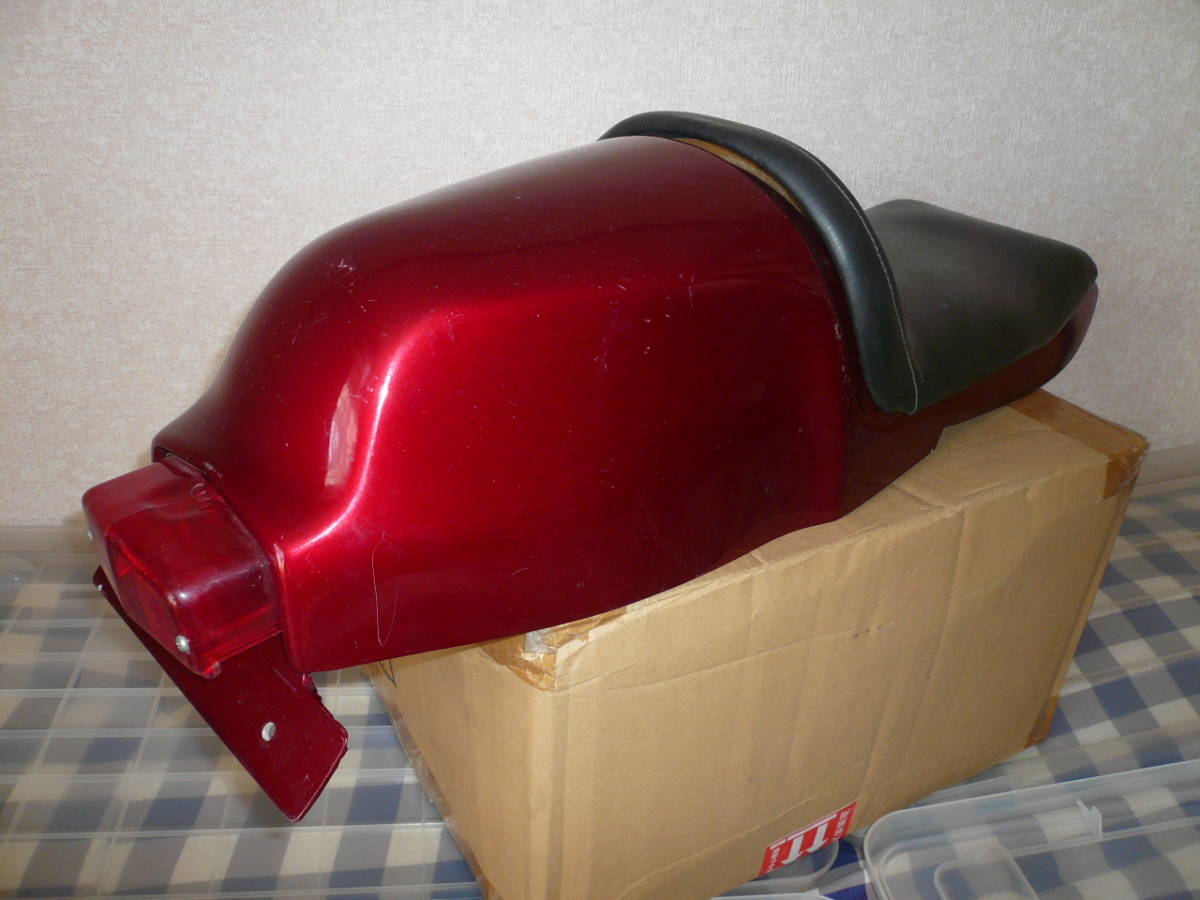 YAJIMA ヤジマ シングルシート 小物入れつき CB250RS 他 他車種 流用 等 に 当時物本物希少素人長期保管品拍卖