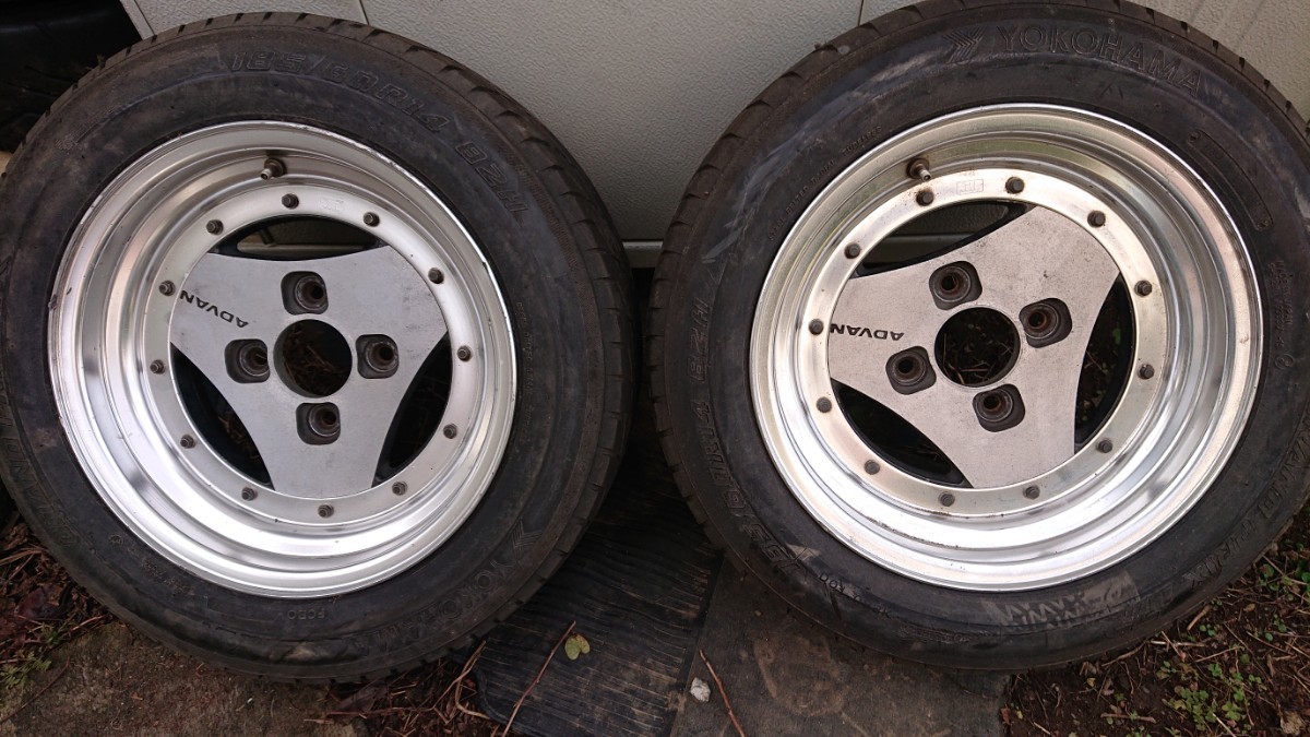 ADVAN A3A AE86 希少サイズ アドバン ヨコハマタイヤ付き AE-86 ハチロク 頭文字D拍卖