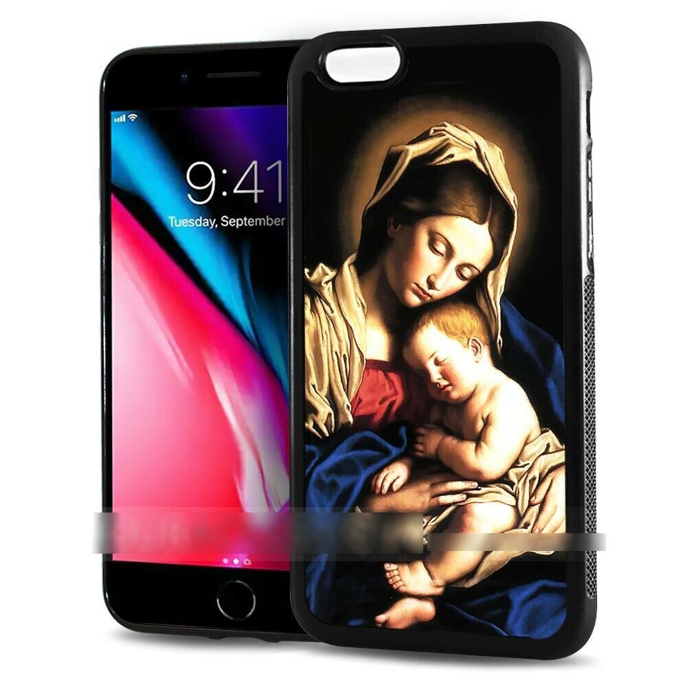 iPhone 15 iPhone 15 Pro 聖母マリア キリスト教 スマホケース アートケース スマートフォン カバー拍卖