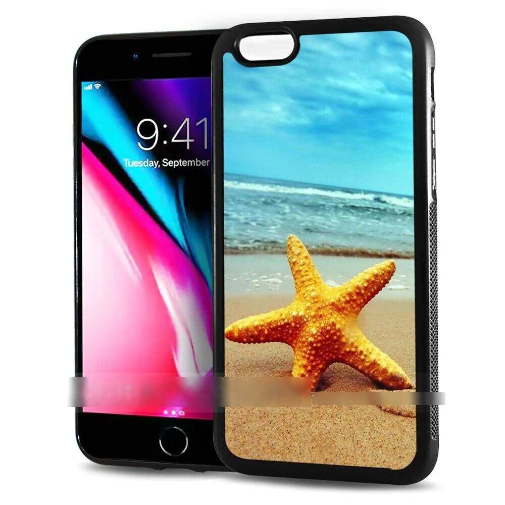iPhone 15 Pro Max iPhone 15 Plus ビーチ 海 砂浜 ヒトデ スマホケース アートケース スマートフォン カバー拍卖
