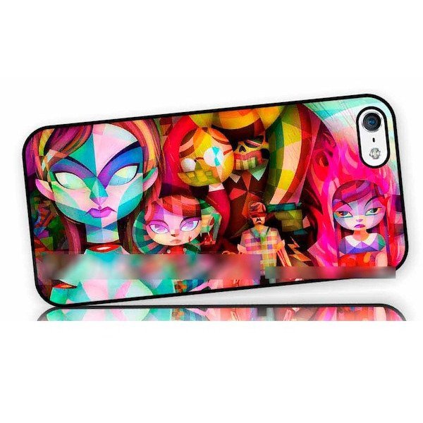 iPhone 15 iPhone 15 Pro 抽象画 女の子 スマホケース アートケース スマートフォン カバー拍卖