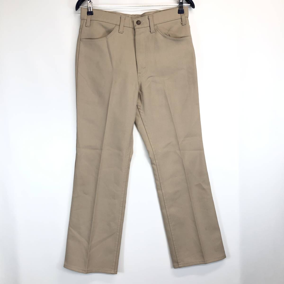 80s リーバイス スタプレ スラックス 517 ブーツカット 10517-6122 ベージュ系 W33 520刻印 talon拍卖