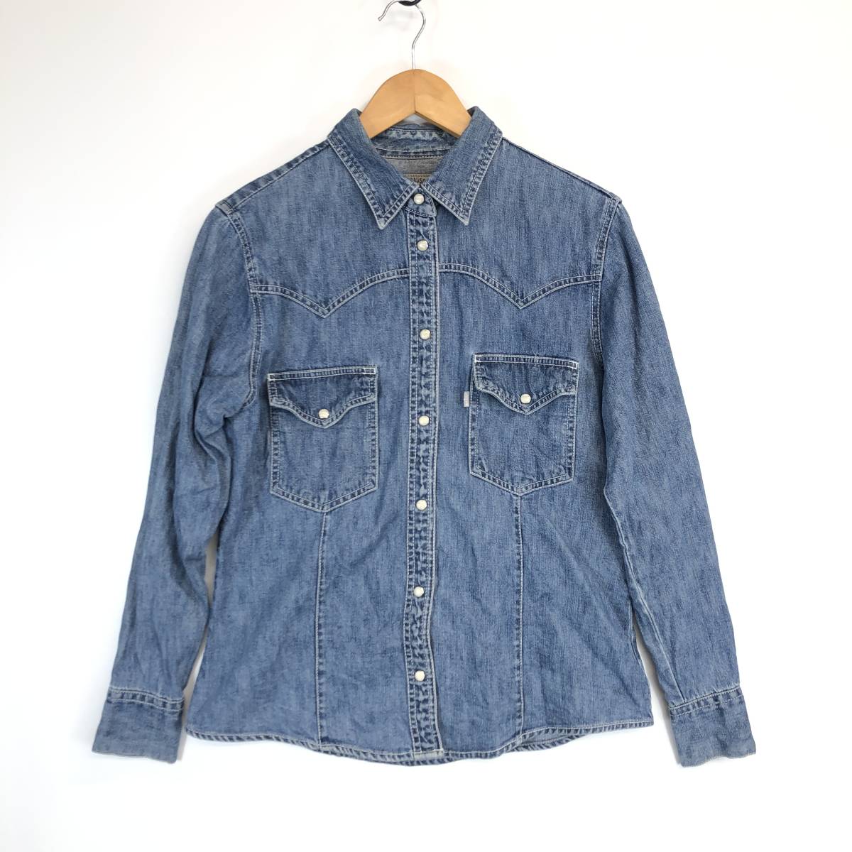 90s リーバイス シルバータブ SILVER TAB デニムウエスタンシャツ Mサイズ コットン100 47954-9812拍卖