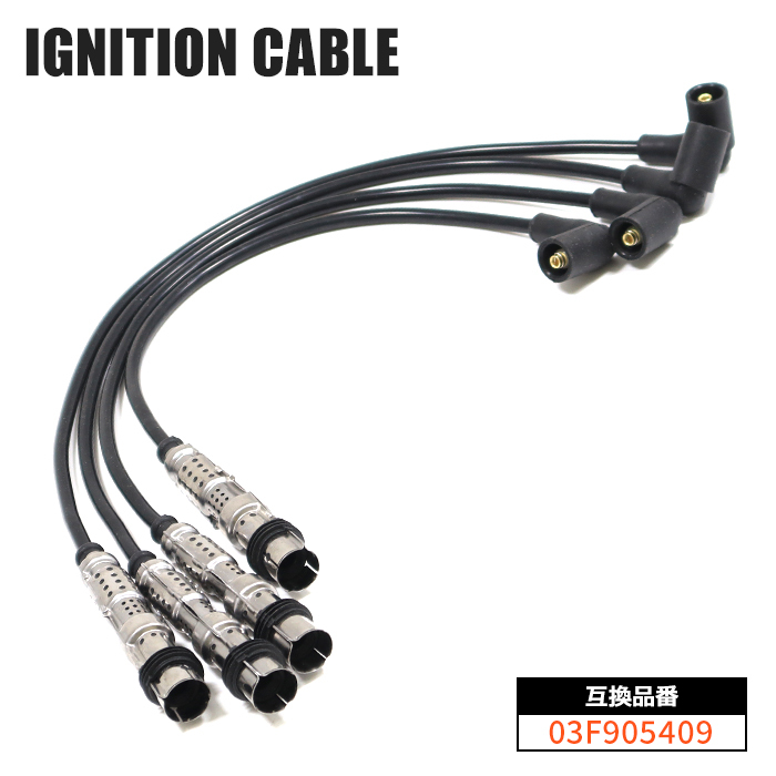 フォルクスワーゲン ビートル コンバーチブル 5C7 イグニッションケーブル 4本セット 03F905409 03F905430 プラグコード ワーゲン拍卖