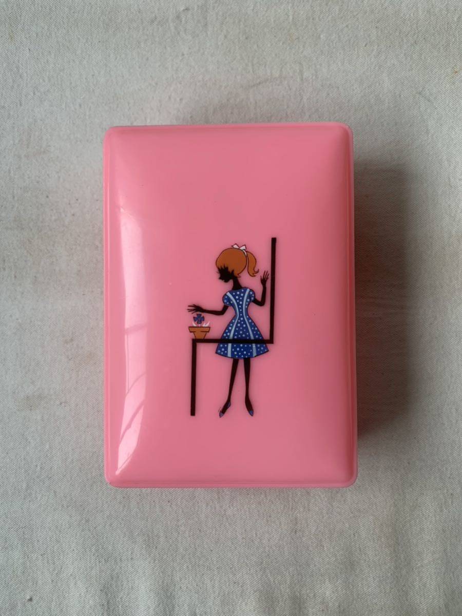 美品 デザインが素敵な仕切りトレー付蓋付ケース 昭和レトロ古道具アンティークビンテージコレクションインテリアディスプレイ小物入れ雑貨拍卖