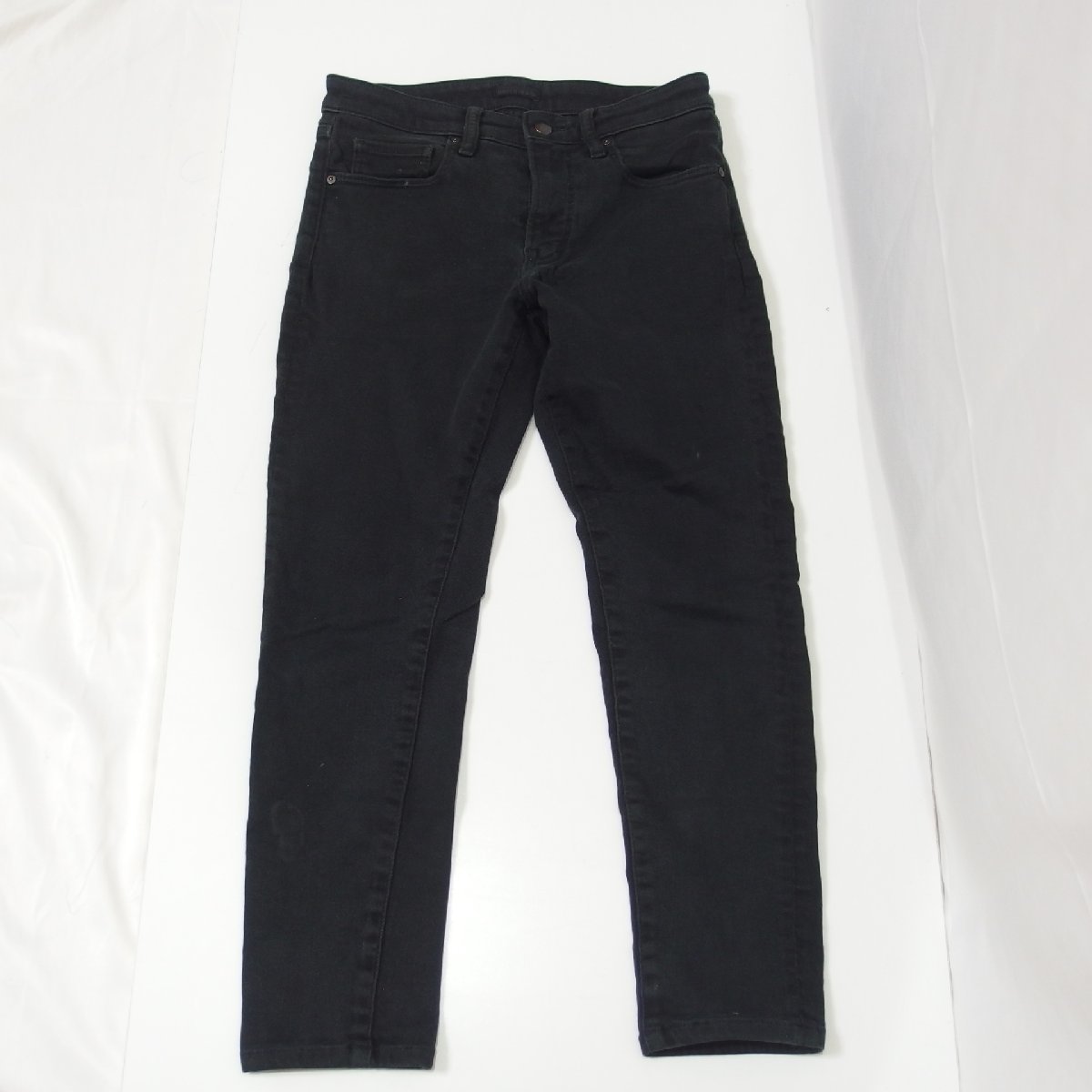 UNIQLO◆ユニクロ レディース デニム ストレッチ素材 スキニー ローライズ(ブラック)サイズS◆USED拍卖