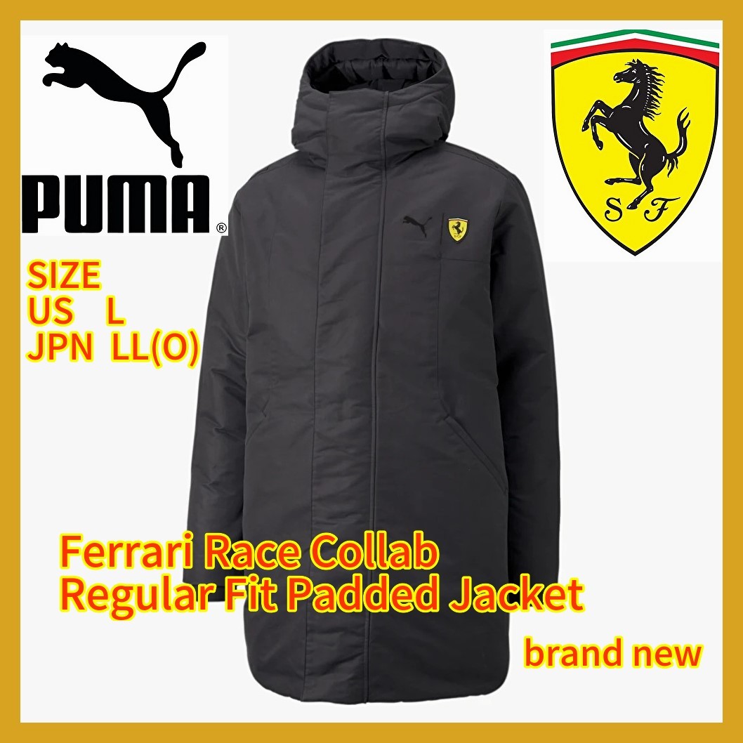 ■新品 PUMA Oサイズ 超厚 ジャケット Ferrari Race Collab Regular Fit Padded Men's Jacket warmCELL機能 フェラーリ 531637-01 US:L拍卖