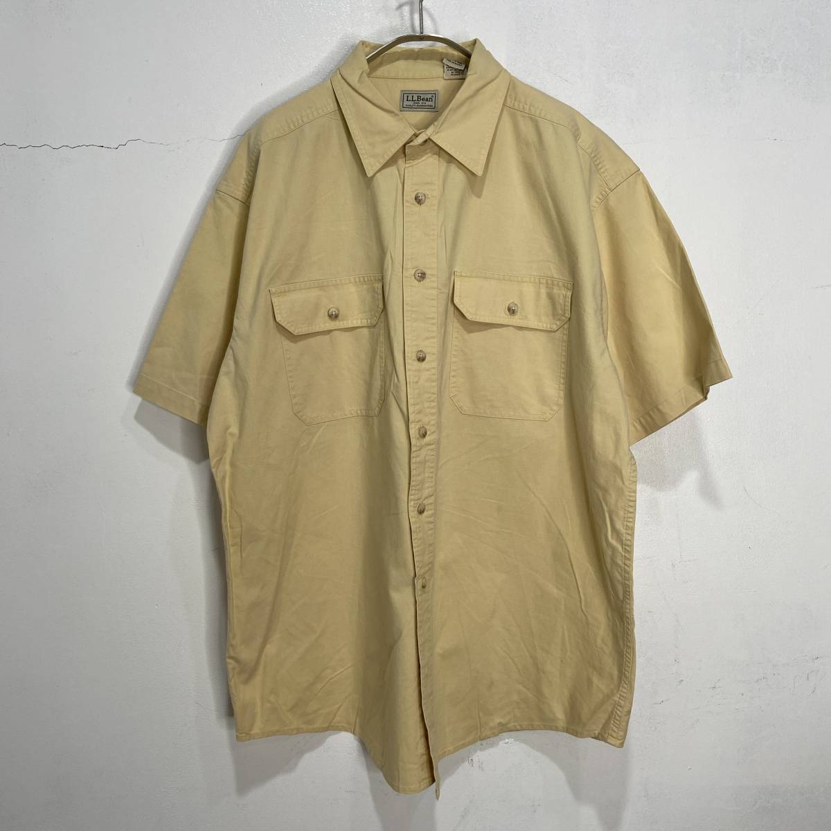 ☆送料無料☆L.L.Bean☆エルエルビーン☆半袖シャツ☆メンズL☆90s☆コットン☆K23拍卖