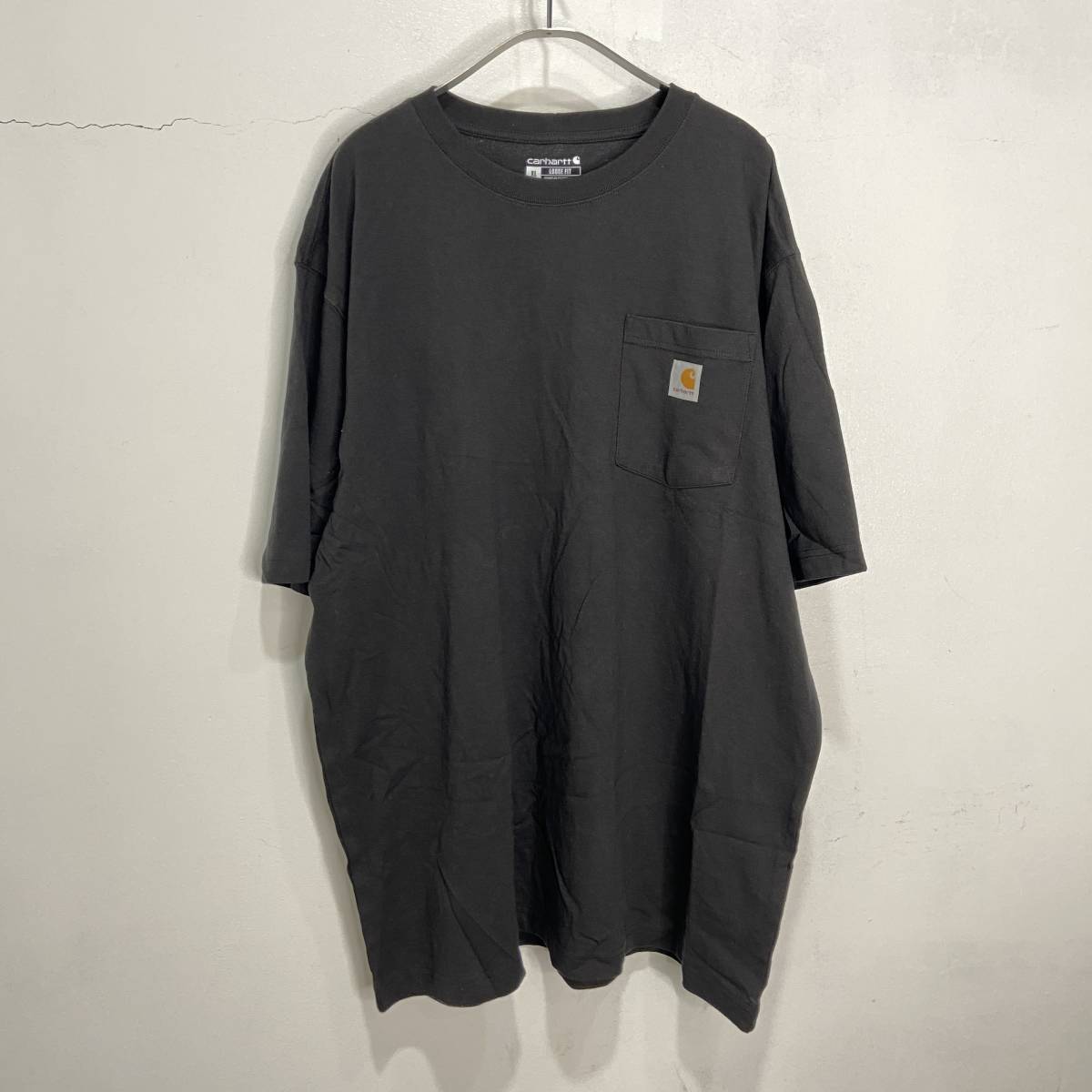 ☆送料無料☆Carhartt☆カーハート☆ポケットTシャツ☆ポケT☆XL☆黒☆LLOSE FIT☆K23拍卖
