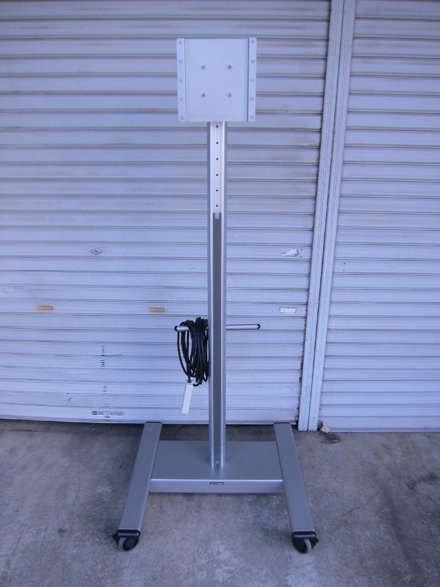 ◎2019年製 共栄商事 AURORA オーロラ APS-10M デザインポールタイプ 大型テレビ台 AVボード ディスプレイスタンド キャスター付き◎H206拍卖