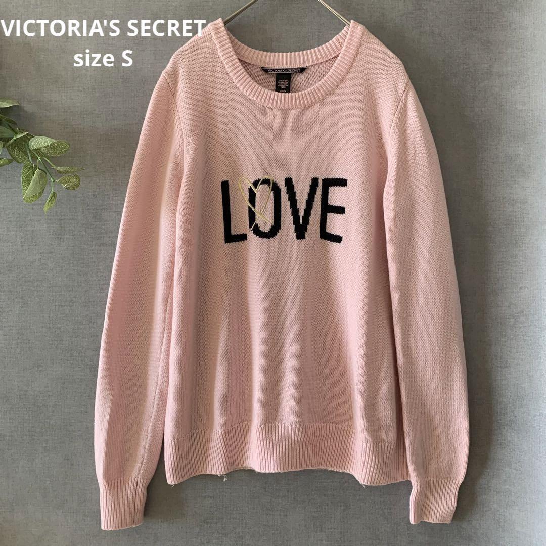 VICTORIA'S SECRET Love ピンクニット ビスコース混拍卖