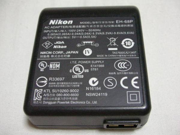 ◆中古◆NIKON ニコン 純正 AC ADAPTER アダプタ EH-68P◆充電拍卖