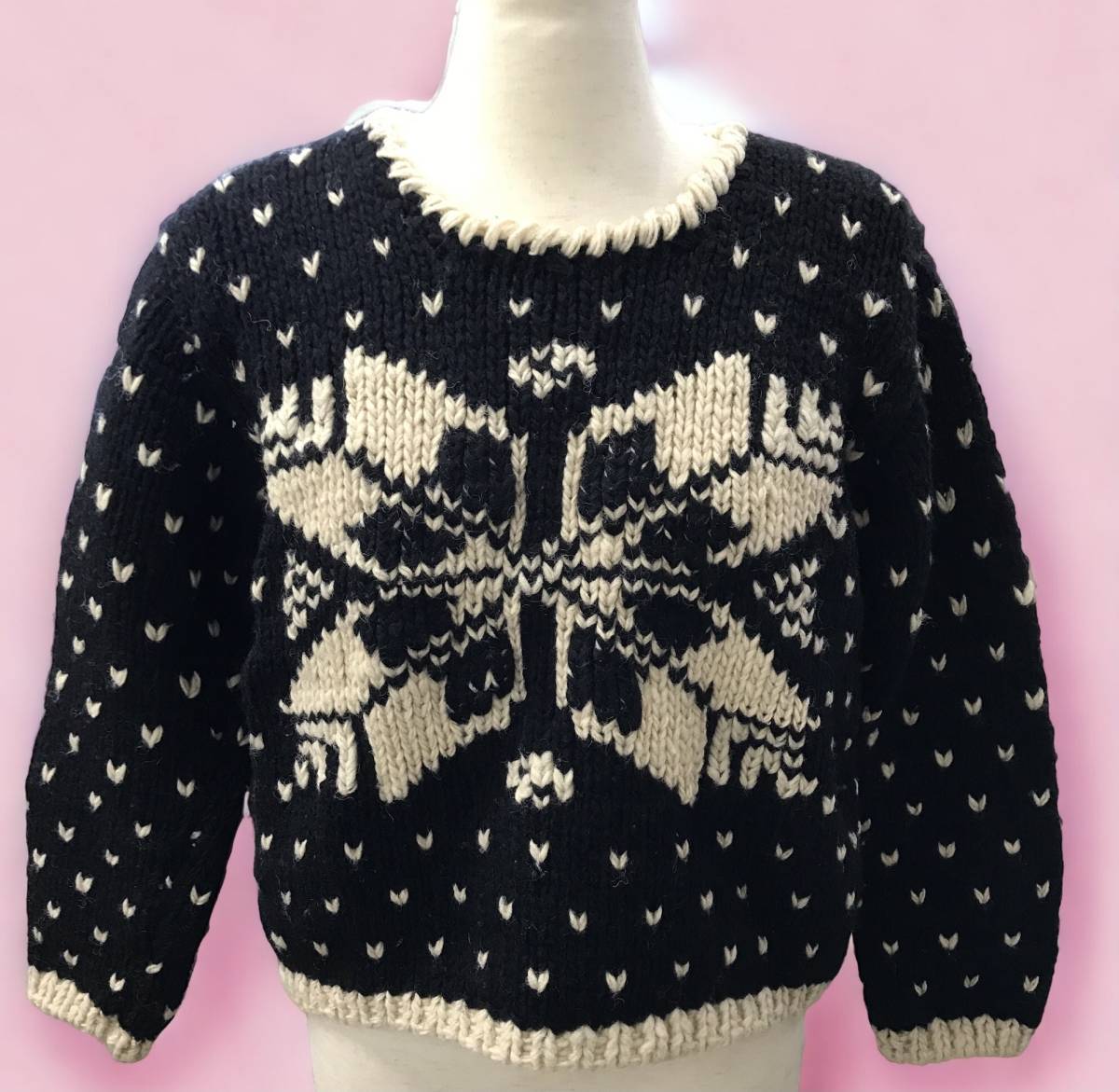 /23K302 2 PINK HOUSE ピンクハウス セーター 毛100% 厚手 クリーニング済 中古拍卖