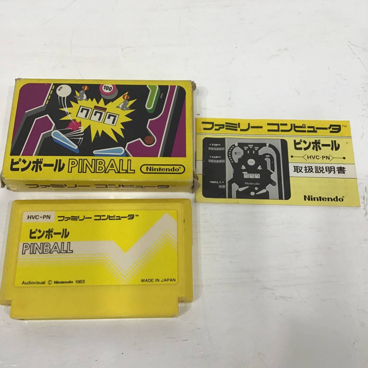 /21K084 1 任天堂 Nintendo ファミコン ソフト ピンボール PINBALL 3 HVC-PN 箱・説明書あり ファミリーコンピューター 中古拍卖