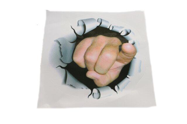 面白ステッカー 指差しデザイン フェンダー ボンネット バンパー ドア エアロ 傷隠し トヨタ ホンダ ダイハツ スズキ マツダ スバル 日産拍卖