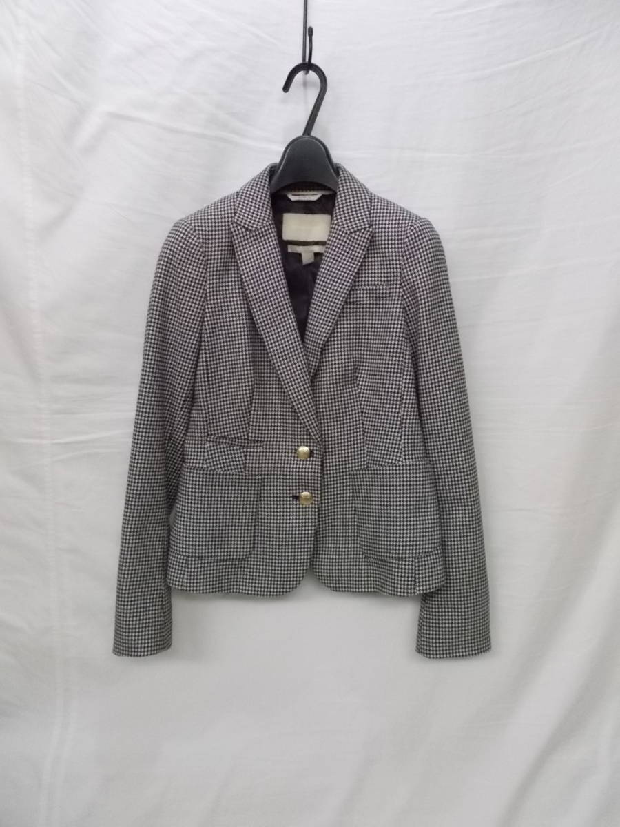 ★BANANA REPUBLIC/バナナリパブリック★ブレザー 秋冬/0/千鳥格子柄拍卖