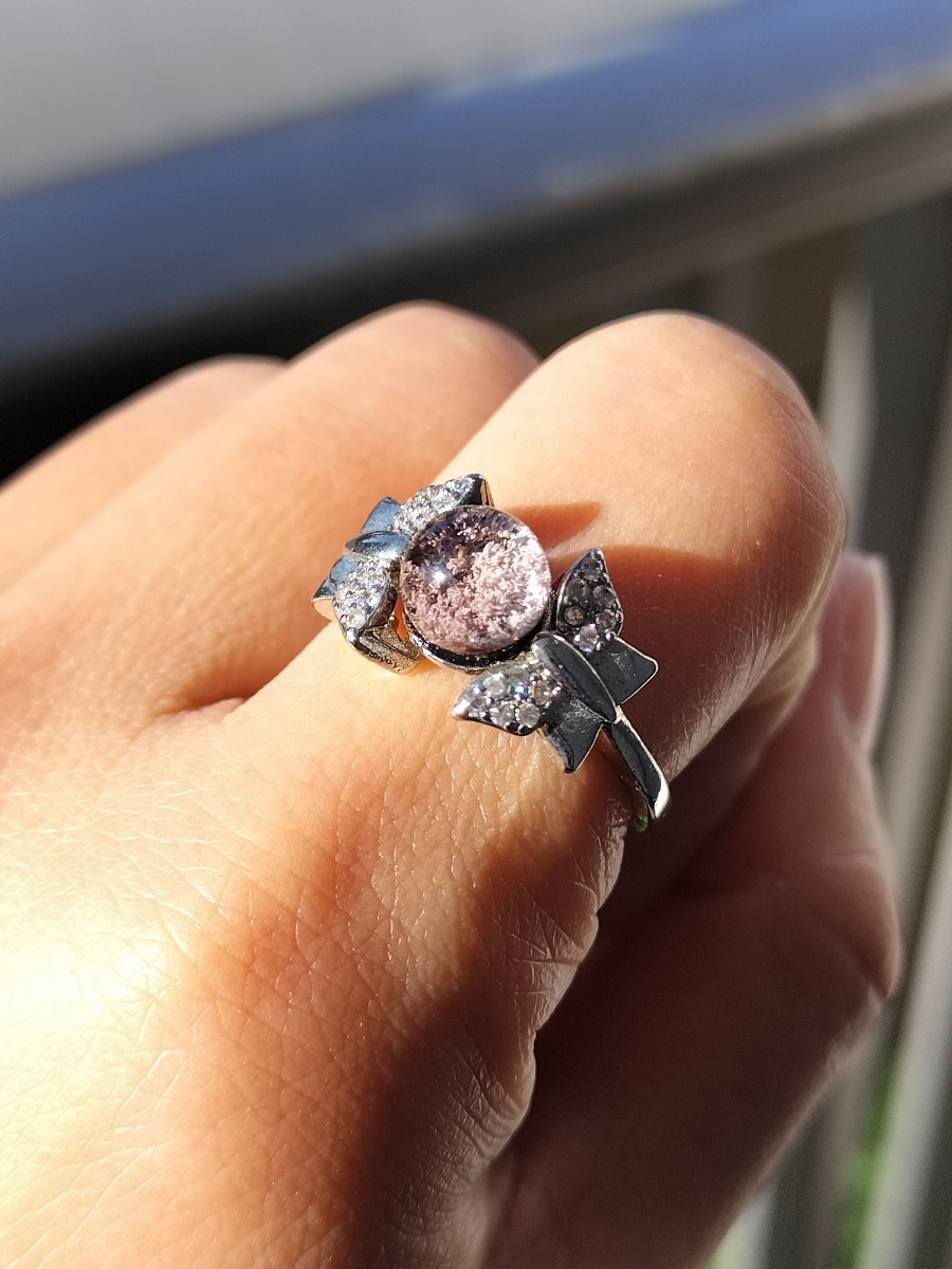 ガーデンクォーツリング 庭園水晶 天然石 邪気祓い 秋色 健康 指輪 16号拍卖