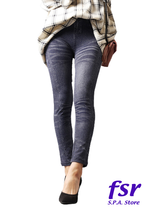 レギンス レギパン デニムプリント のびのびストレッチ はき心地抜群 らくらく美脚スキニー 裏地なし カジュア スポーツ Blue LGP-2024-BL拍卖