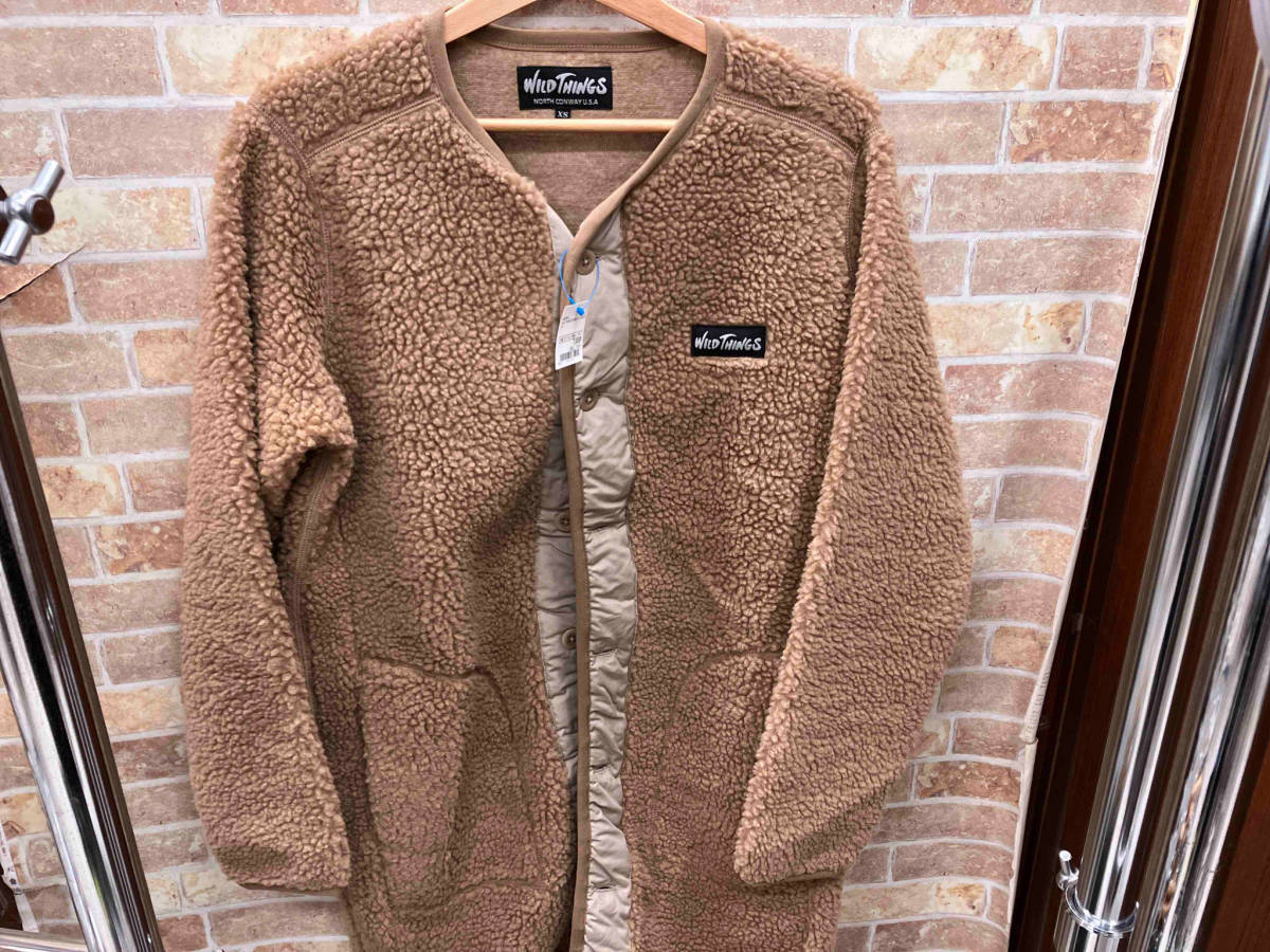 WILD THINGS ノーカラーボアコート その他コート ワイルドシングス XS コート WT1946N-DI拍卖