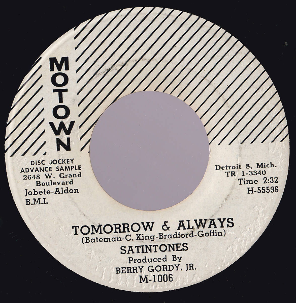 ソウル7inch・45★SATINTONES / Tomorrow & always / A love that can never be★Motown★拍卖