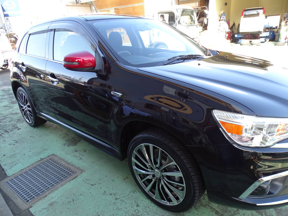 未使用 売売り切り 三菱 ミツビシ RVR GA3W GA4W 前期 中期 鏡面 赤メタリック レッド サイド ドア ミラー カバー 2017/2月以降~ 左右拍卖