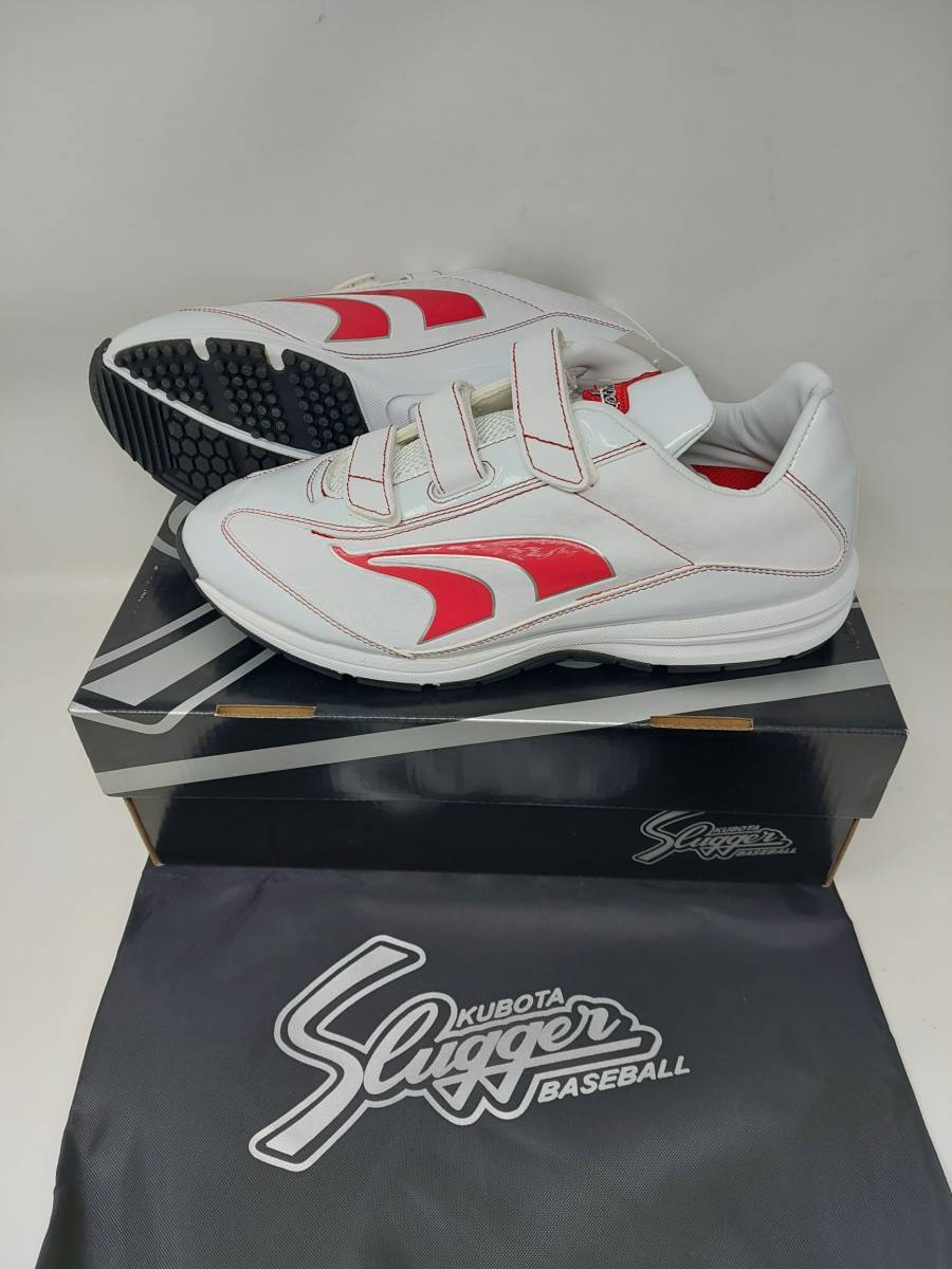 久保田スラッガー アップシューズ トレーニングシューズ ベルクロ マジックテープ トレシュー D-027RD 27.0cm拍卖