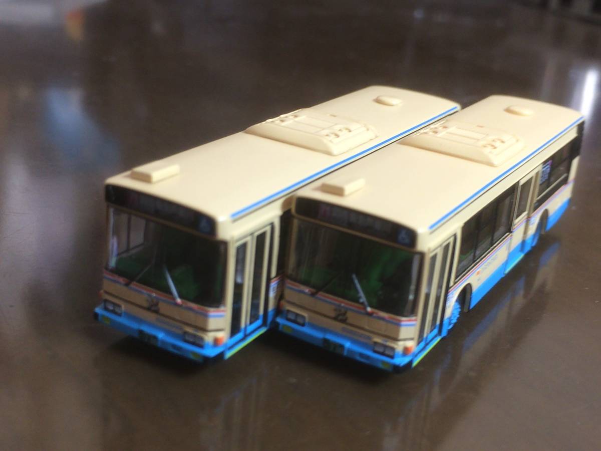TOMYTEC 製バスコレクション第32弾 日野HT/HUブルーリボンノンステップバス阪急バス2台拍卖