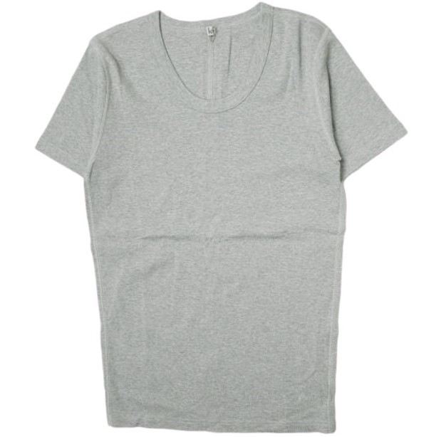 新品 koko ココ 日本製 フラットシーマ ソリッドUネックTシャツ KMCT09-102001 M グレー 半袖 カットソー トップス g12477拍卖