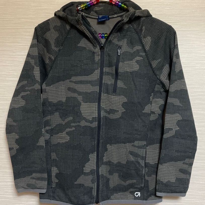 【送料無料】140 GAP フード付きジップアップ ジップアップパーカー 迷彩柄 カモフラ グレー拍卖