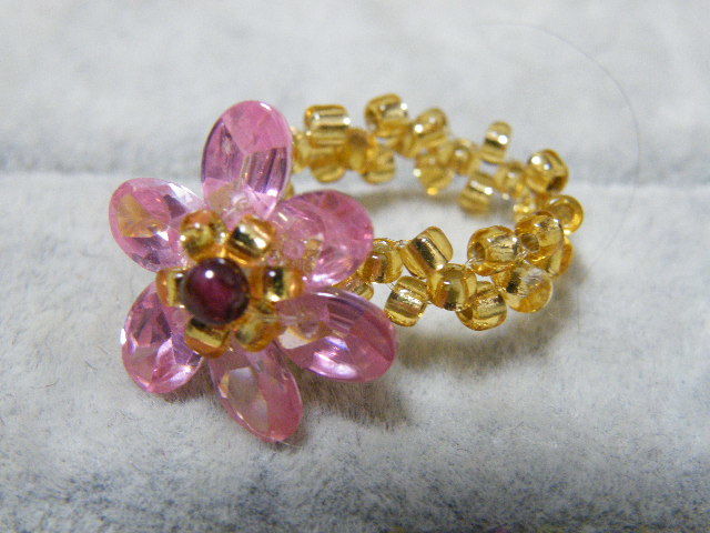 94068.ジルコン カラーストーン リング ビーズ 指輪 未使用 在庫処分拍卖