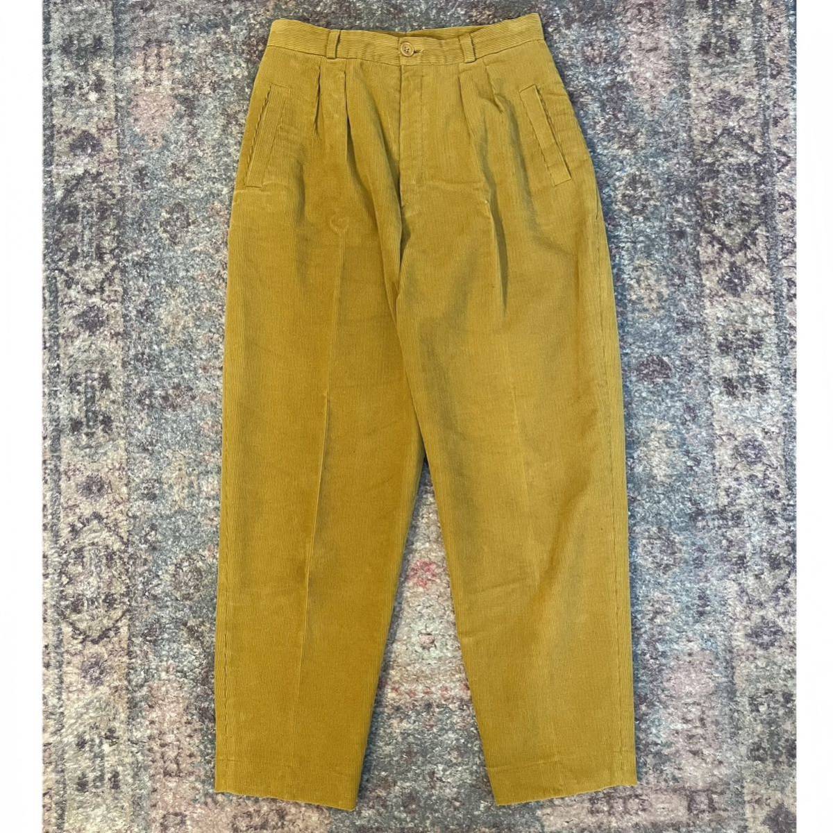 80s ドイツ製 Vintage Mustard Cords Trousers コーデュロイパンツ コーズ トラウザーズ スラックス パンツ ヴィンテージ ビンテージ拍卖