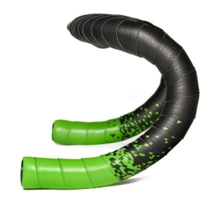 処分 Liteskin 振動吸収 かっこいい PU+EVA ハンドルバーテープ 金属プラグ付き 一台分 グリーン 1111拍卖