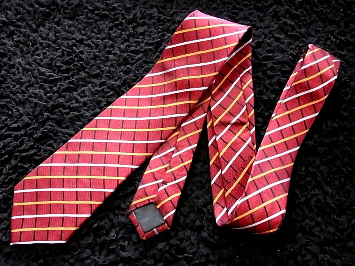 ☆☆№0190美品【細ナロータイ☆本格シルク100%】ネクタイ☆拍卖