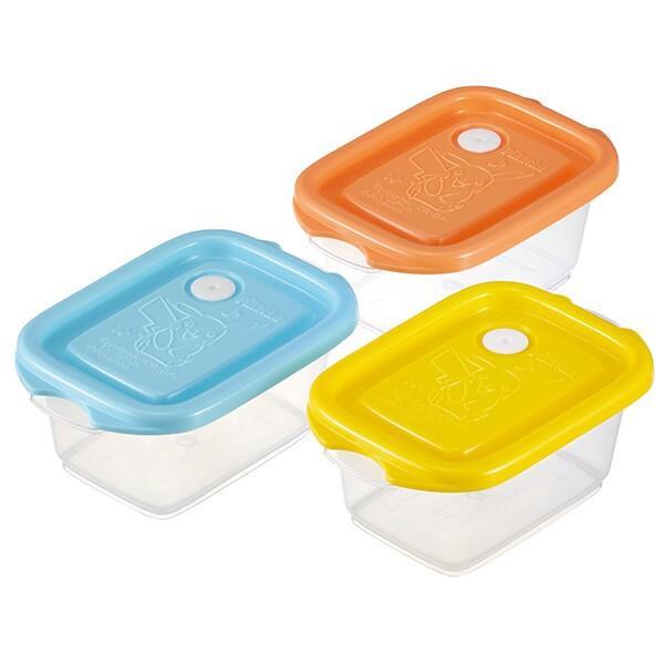 ピカチュウ レリーフフードコンテナ S 3個セット 240ml 抗菌 電子レンジ対応 ポケットモンスター スケーター拍卖