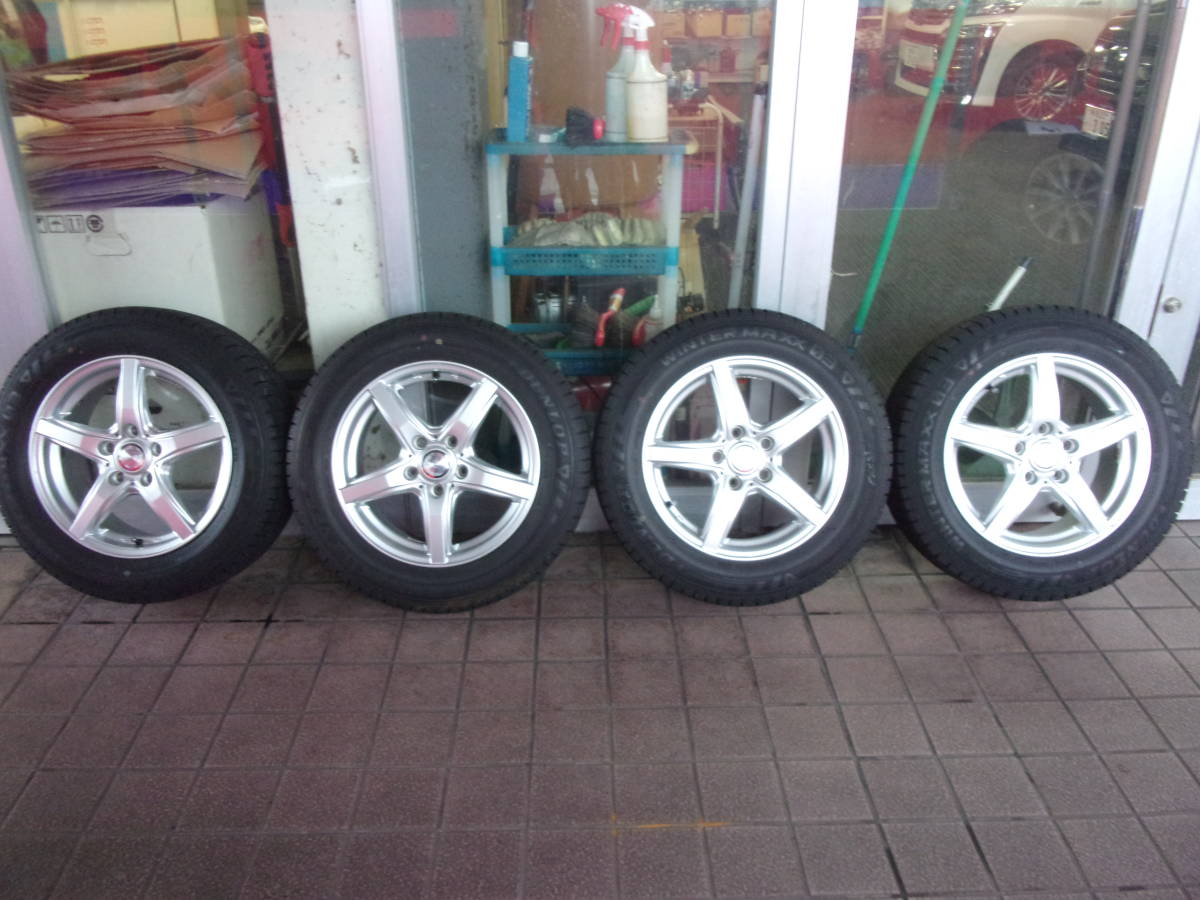 ♪S3145 2020年製 ダンロップ ウィンターマックス03 205/60R16 アルミホイールセット ステップワゴン♪拍卖