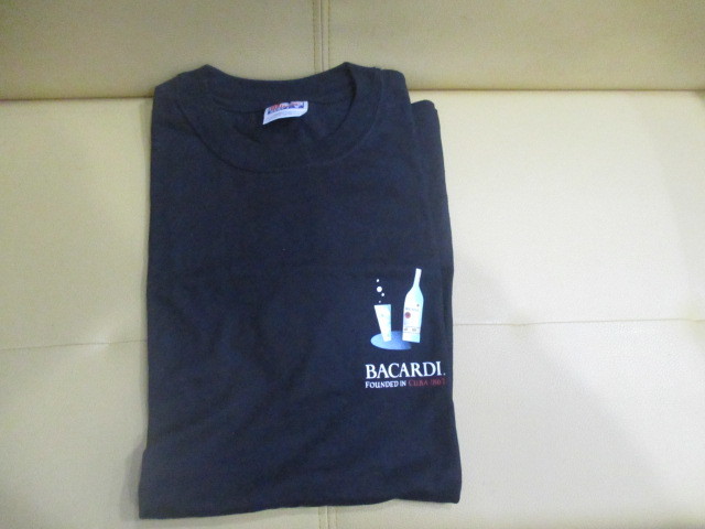 デッドストック 未使用品 BACARDI バカルディ Tシャツ バックプリント Hanes Mサイズ 販促品 ノベルティグッズ 非売品 25拍卖