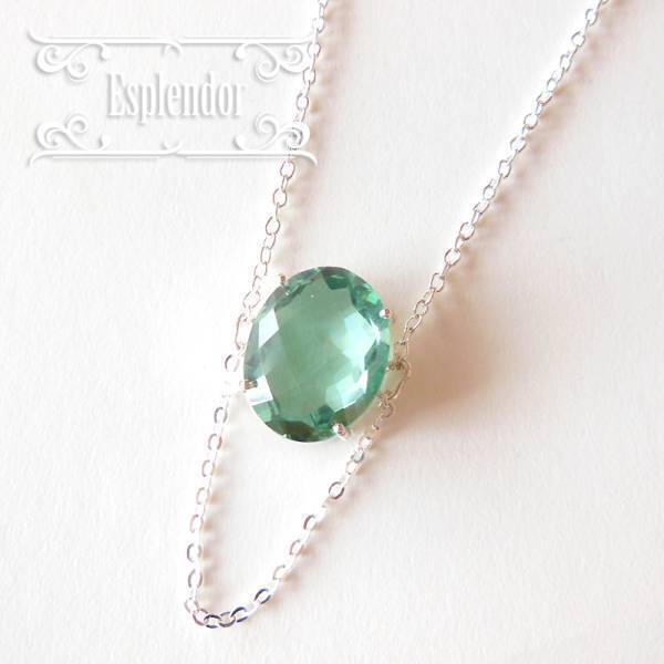 AAAグリーンアメジスト シルバーネックレス拍卖