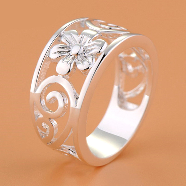 ラブリーフラワー・透かし模様リング 17号拍卖