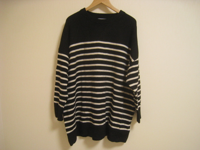 ZARA ザラ ボーダーニット セーター 長袖 黒×白 ブラック×ホワイト サイズ EUR M USA M MEX 28拍卖