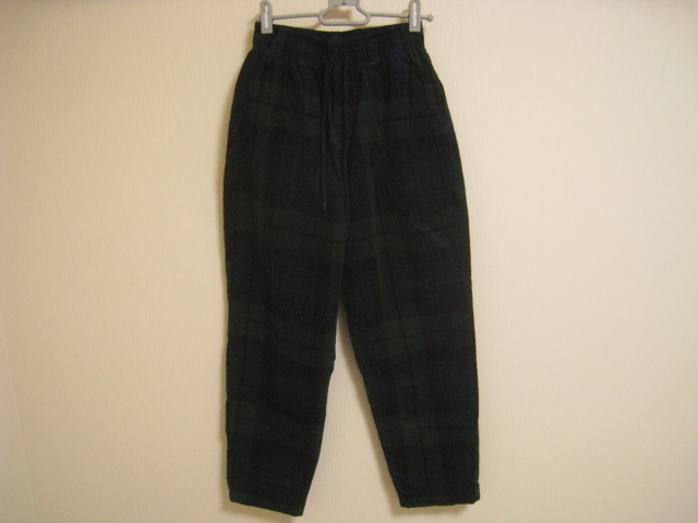 RODEO CROWNS ロデオクラウンズ チェックパンツ コットン100% ウエストゴム 緑×青 グリーン×ブルー サイズFREE拍卖