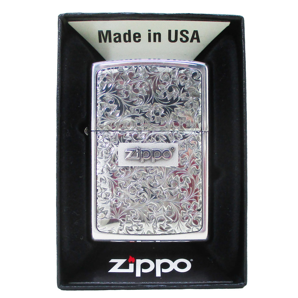 ジッポー オイルライター ペンギン 唐草 #K-7SVイブシx1個&ギフトボックスセット(オイル+フリント+BOX)/送料無料拍卖