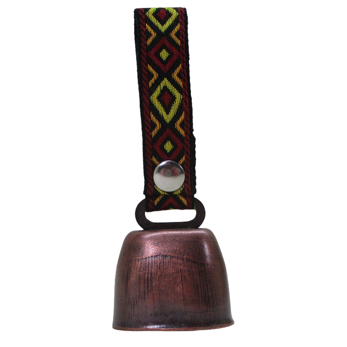 カウベル チロリアンテープ付き 小サイズ ウインドミルx1本 熊よけ鈴 熊鈴 クマよけ 獣よけ 紐柄お任せ/送料無料メール便拍卖