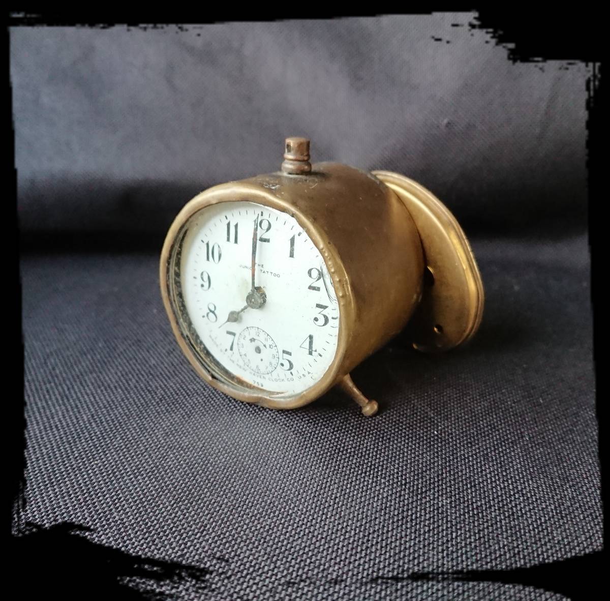 アンティーク 名家蔵出し 昭和 ジュニア タトゥー JUNIOR TATOO ニューヘブン レトロ 時計 オブジェ インテリア W-3079拍卖