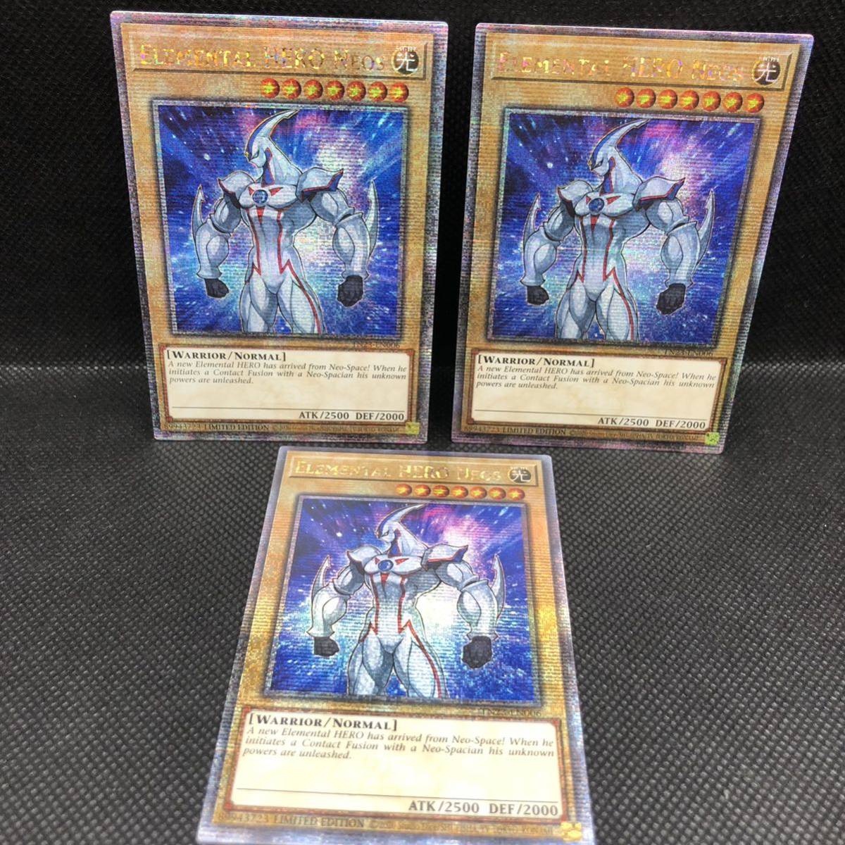 【未使用品】遊戯王 英語版 E・HERO ネオス 25thシークレットレア TN21-EN006 3枚セット拍卖
