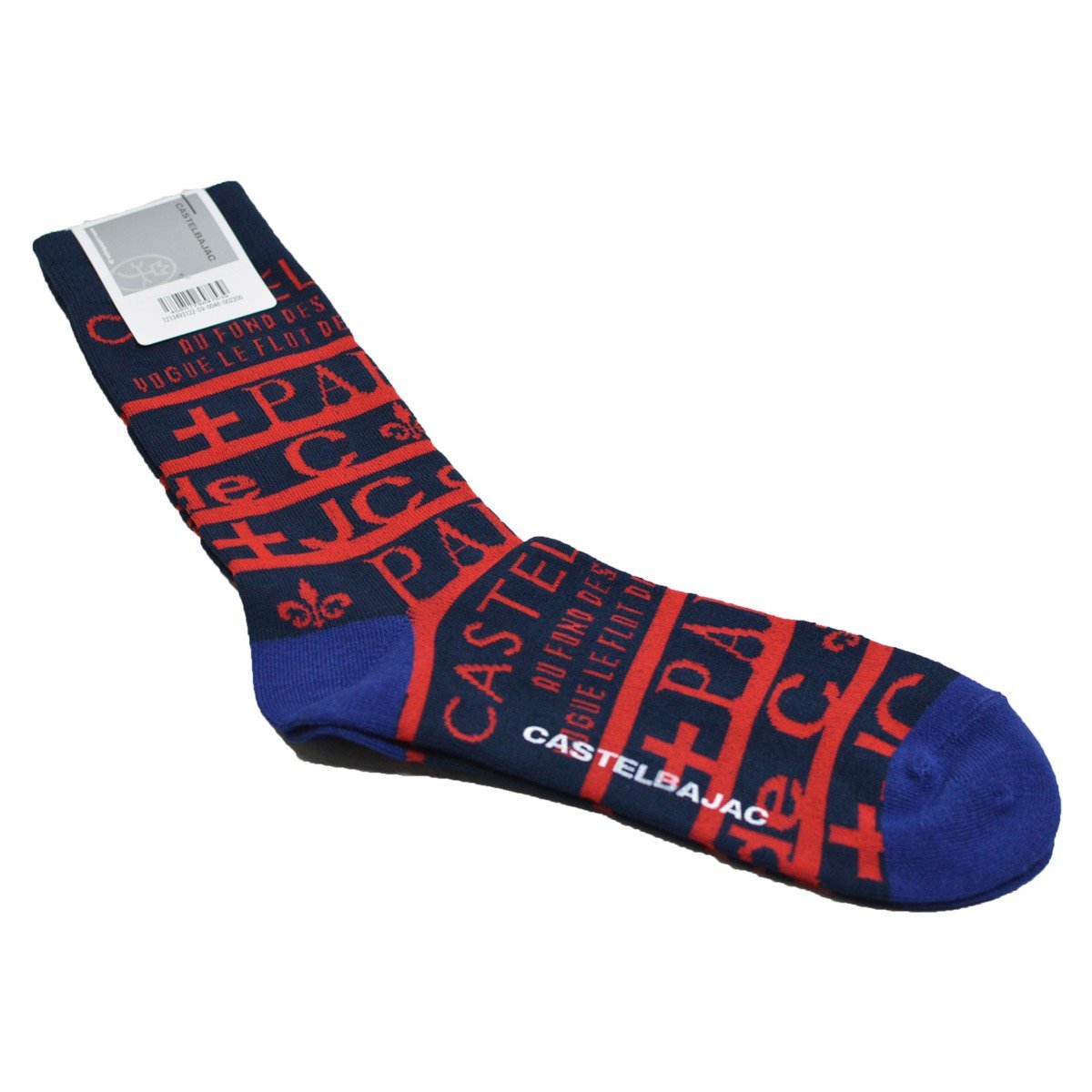 【カステルバジャック】メンズ 靴下 ソックス 紺 7213493122-59 CASTELBAJAC カジュアル ゴルフ メール便可 ポップ おしゃれ @拍卖