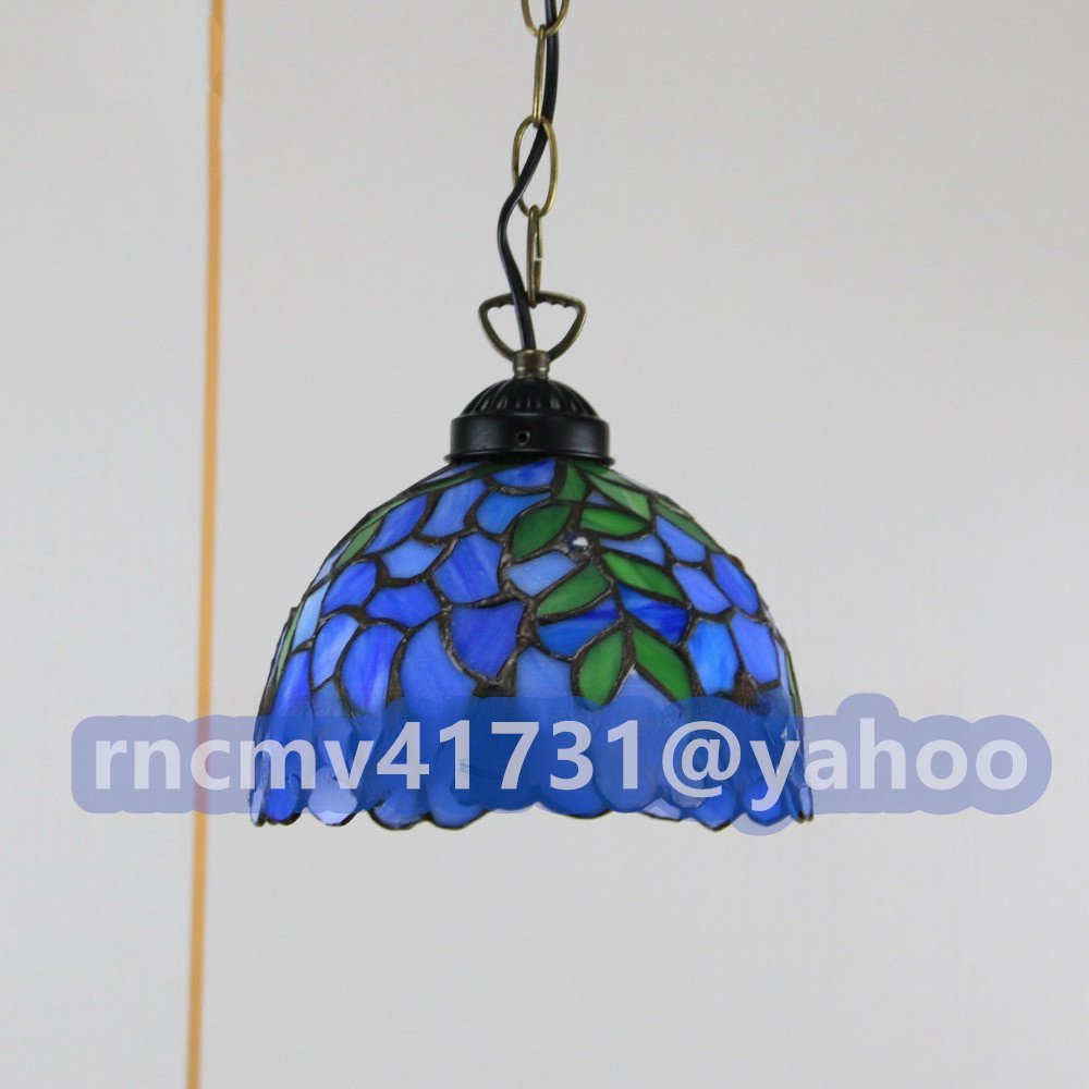 「81SHOP」稀少品◆芸術品ステンドランプ ペンダントライト ステンドグラス 照明 花柄 通路用ランプ ティファニー ベッドルーム用 室内装飾拍卖