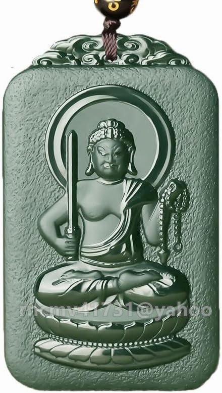 不動明王ペンダント 純天然和田玉 お守り御本尊ネックレス 仏像ペンダント 神様 仏像 開運 厄除け 男女兼用拍卖